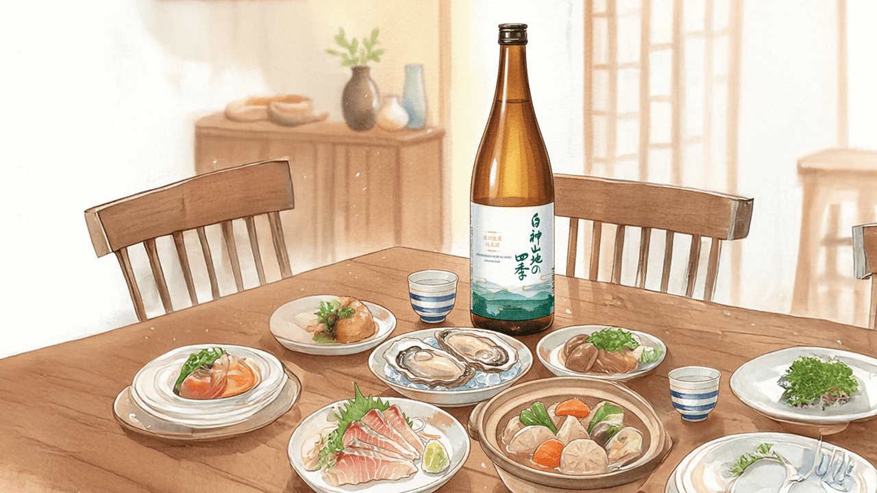 寒さに染まる1月は、「白神山地の四季 純米酒」をお燗でゆったり